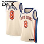Maillot NBA New York Knicks Og Anunoby Nike 2025-26 City Edition Blanc Swingman - Enfant